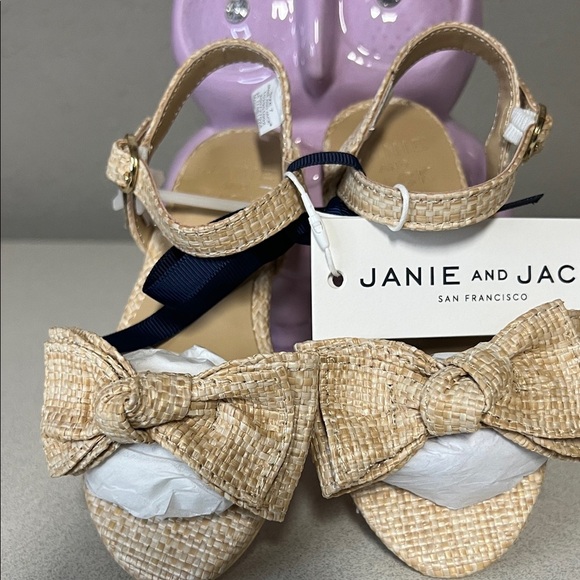 Janie and Jack Woven Bow Kids Sandals - Picture 4 of 6